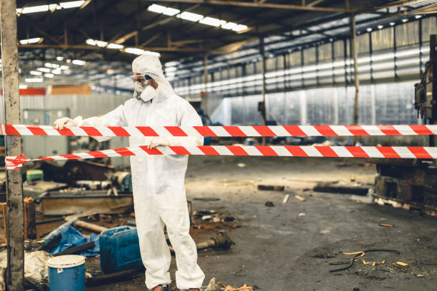 Professional Biohazard Cleanup technician working in Winchester, VA